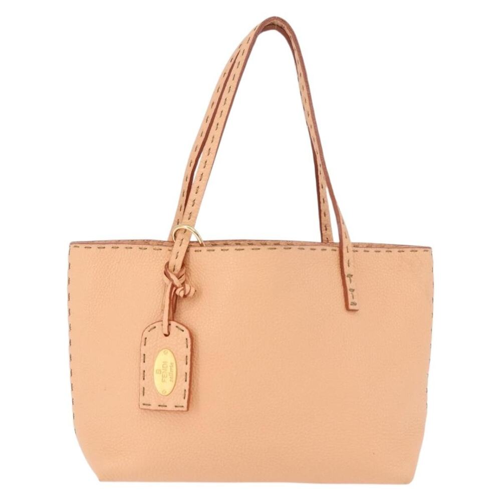Fendi Leather Celeria Handbag Orange